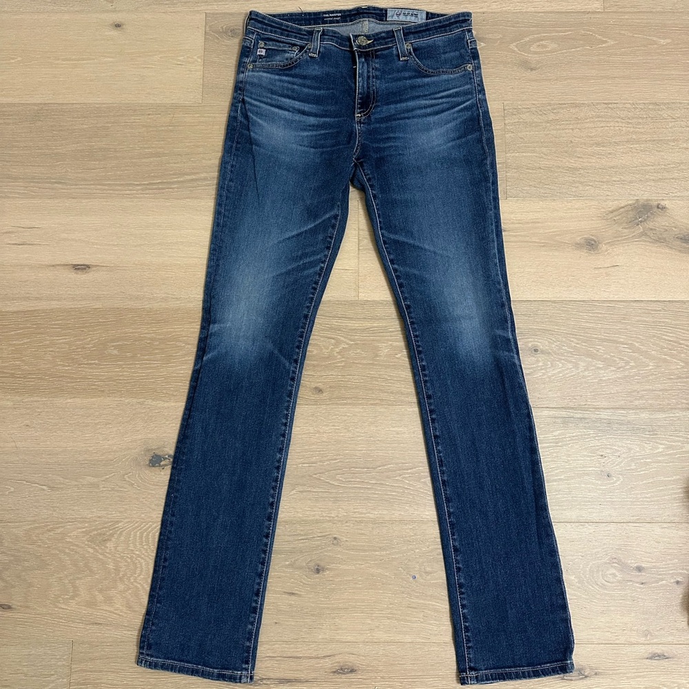 AG Adriano Goldschmied Dark Blue Straight Jeans